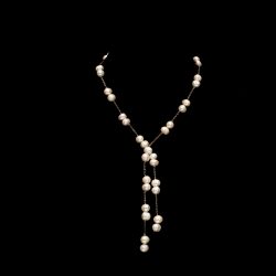 Bimbeads Gold linked fresh water pearl necklace A
