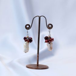 Bimbeads Pearl and Coral Earrings